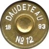 Headstamp of 6.5 X 53.5 DAUDETEAU Nº 12