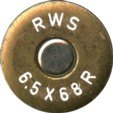Headstamp of 6.5 X 68R RWS HUNTING