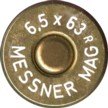 Headstamp of 6.5 X 63R MESSNER MAGNUM