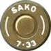 Headstamp of 5.6 X 33 SWEDISH EXPERIMENTAL