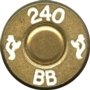 Headstamp of 240 BELTED RIMLESS NITRO (APEX)