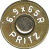Headstamp of 6.9 X 65R PRITZ