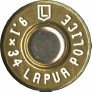 Headstamp of 9,1 X 34 LAPUA POLICE