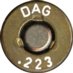 Headstamp of 4.9 X 45 DAG